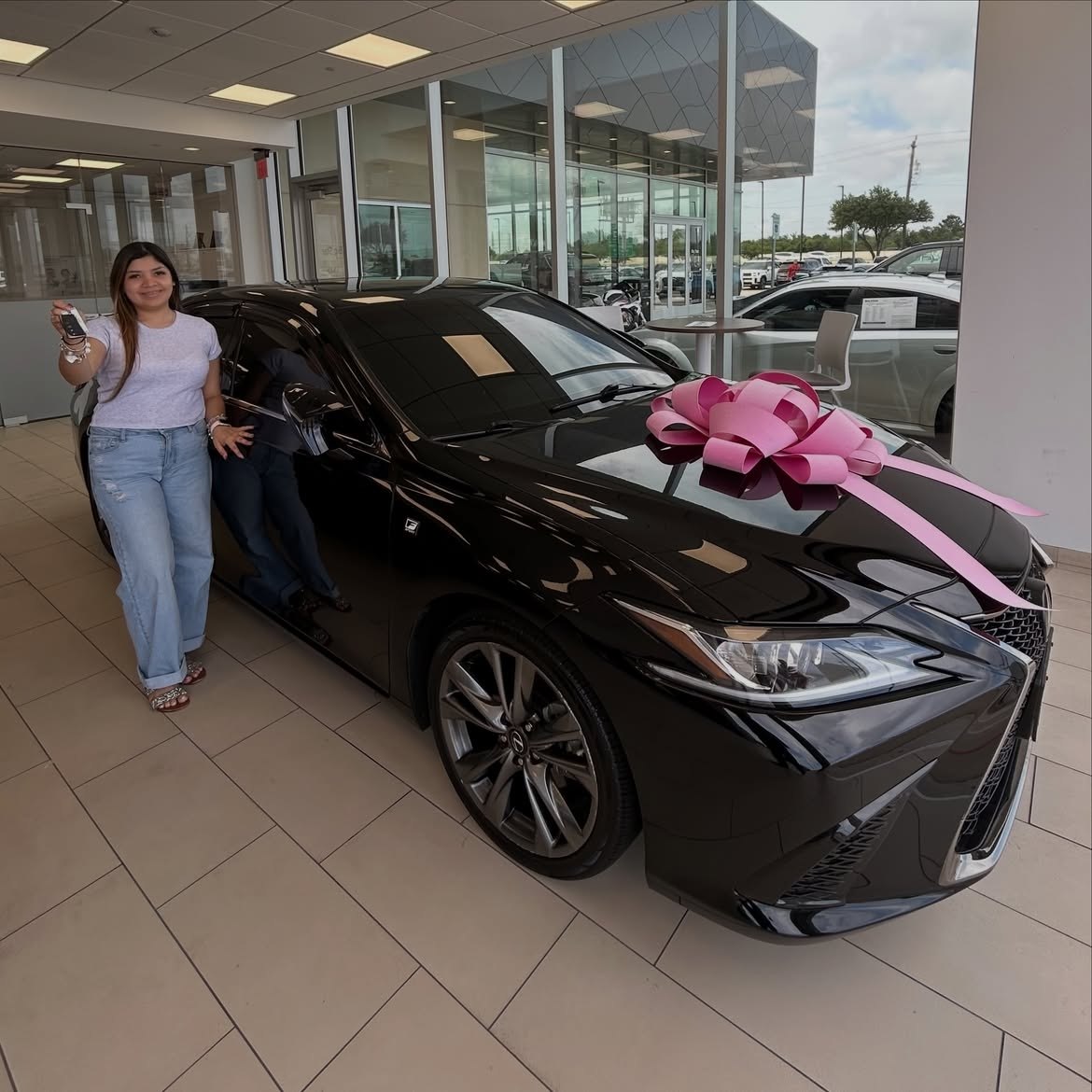 Customer taking delivery of a vehicle