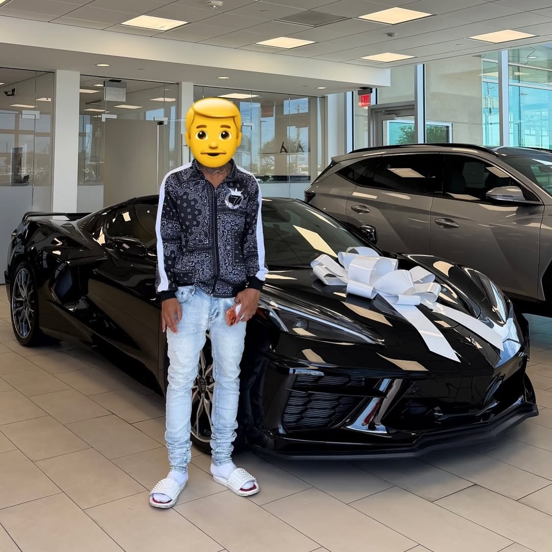 Customer with their newly purchased car